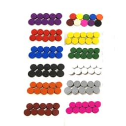 Game Token 100 PCS Wooden Game Pieces Pawn/Chess Boardgame/Educational Games Accessories 8 Colors 10*5mm