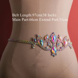 Sparkle Belly Dance Waist Chain Belt Shine Layered Rhinestone Body Jewelry Accessories Bikini Chain Adjusyable for Women Girls
