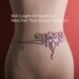 Sparkle Belly Dance Waist Chain Belt Shine Layered Rhinestone Body Jewelry Accessories Bikini Chain Adjusyable for Women Girls