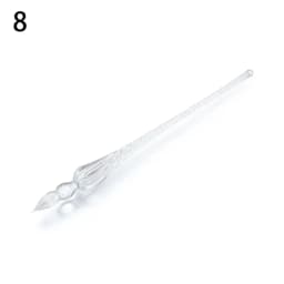 1 Pc 0.7mm Glass Drip Filling Ink Fountain Pen Crystal Penholder Vintage Handmade Dipping DIY Craft Signature Pens Writing Tools
