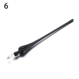 1 Pc 0.7mm Glass Drip Filling Ink Fountain Pen Crystal Penholder Vintage Handmade Dipping DIY Craft Signature Pens Writing Tools