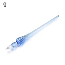 1 Pc 0.7mm Glass Drip Filling Ink Fountain Pen Crystal Penholder Vintage Handmade Dipping DIY Craft Signature Pens Writing Tools