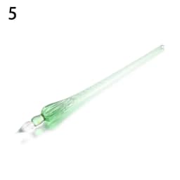 1 Pc 0.7mm Glass Drip Filling Ink Fountain Pen Crystal Penholder Vintage Handmade Dipping DIY Craft Signature Pens Writing Tools