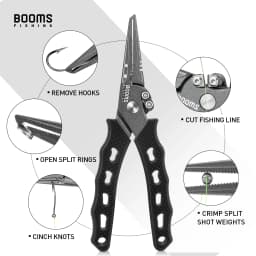 Booms Fishing G5F7 Fishing Pliers and Fish Gripper Compose Tools Set with Lanyard Sheath Anti-Rust Anti-Corrosion Safer For Fish