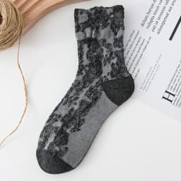 Fashion Harajuku Retro Woman Floral Vintage Socks Novelty Ethnic Print Kawaii Cute Cotton Casual Breathable Ladies Girls Funny