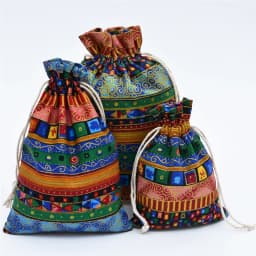 20pcs Ethnic Style Cotton Linen Drawstring Pocket Bag Buddhist Beads Storage Bag Jewelry Coin Purse Bag Small Things Sorting Bag