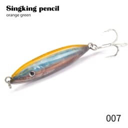 Hunthouse Wobly Pencil Fishing Lure Sinking Slow Wobblers Hard Bait Trolling 62mm 80mm Cast Saltwater For Trout Seabass Tackle
