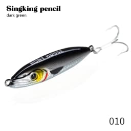 Hunthouse Wobly Pencil Fishing Lure Sinking Slow Wobblers Hard Bait Trolling 62mm 80mm Cast Saltwater For Trout Seabass Tackle