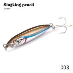 Hunthouse Wobly Pencil Fishing Lure Sinking Slow Wobblers Hard Bait Trolling 62mm 80mm Cast Saltwater For Trout Seabass Tackle