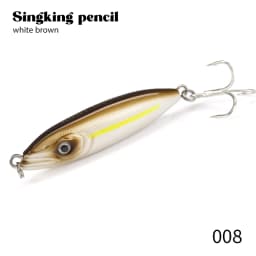 Hunthouse Wobly Pencil Fishing Lure Sinking Slow Wobblers Hard Bait Trolling 62mm 80mm Cast Saltwater For Trout Seabass Tackle