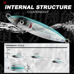 Hunthouse Wobly Pencil Fishing Lure Sinking Slow Wobblers Hard Bait Trolling 62mm 80mm Cast Saltwater For Trout Seabass Tackle