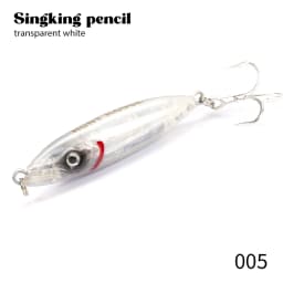 Hunthouse Wobly Pencil Fishing Lure Sinking Slow Wobblers Hard Bait Trolling 62mm 80mm Cast Saltwater For Trout Seabass Tackle