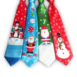 EASTEPIC Men's Neckties Light Thin Christmas Ties for Men Children's Toys Holiday Party Santa Claus Xmas Tree Snowflake Snowman