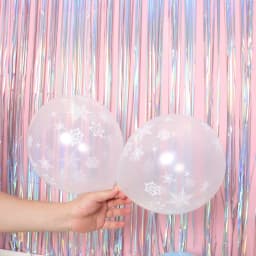 20pcs Christmas Party Decoration Frozen Snowflake Latex Balloons Birthday Baby Shower Wedding Decor Kid Toys Gifts Supplies