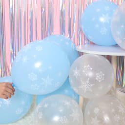 20pcs Christmas Party Decoration Frozen Snowflake Latex Balloons Birthday Baby Shower Wedding Decor Kid Toys Gifts Supplies
