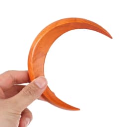 Moon Hair Fork Ramadan Hand Carved Wooden Hair Sticks for Women Long Hair Comb Hair Styling Tools Hair Accessories