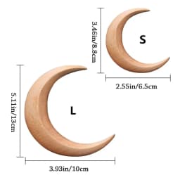 Moon Hair Fork Ramadan Hand Carved Wooden Hair Sticks for Women Long Hair Comb Hair Styling Tools Hair Accessories