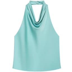 HXAO Satin Halter Top Women Summer 2025 Black Yellow Tanks & Camis Crop Smooth Off Shoulder Tank Top Sleeveless Backless Vests