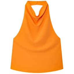 HXAO Satin Halter Top Women Summer 2025 Black Yellow Tanks & Camis Crop Smooth Off Shoulder Tank Top Sleeveless Backless Vests
