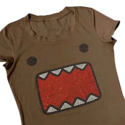 summer new women Y2K Girl Retro Hot Fix Rhinestone Application Round Neck Top T-shirt Funny Vintage Tama Jun Top