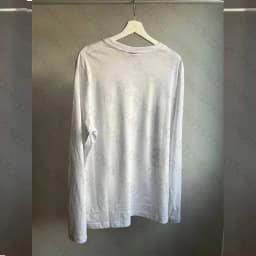 American style simple daily versatile women's white printed long sleeved T-shirt base shirt simple daily versatile