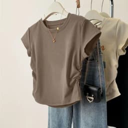 Women Summer Short Sleeved Top for Fashion Versatile Base Shirt Slim Fit Round Neck T-shirt Casual and Sexy Breathable and Cool