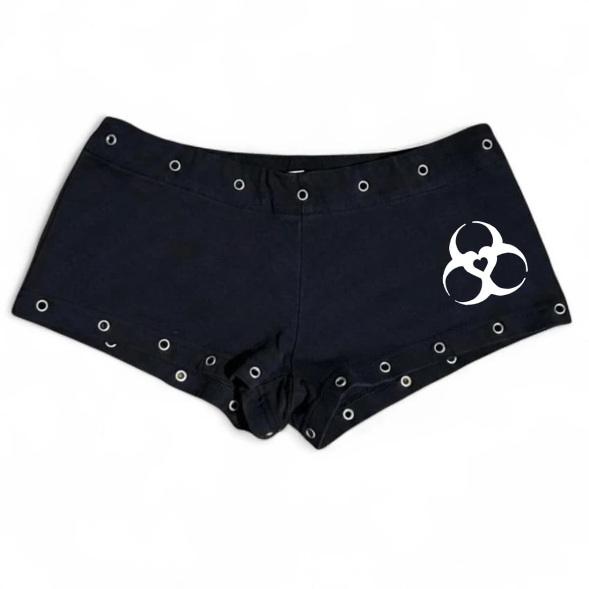 Y2K Millennium Sexy Slim Fit Versatile Low Waist Gothic Hip Hop Street Women's Fashion Black Casual Fashion Willow Nail Print