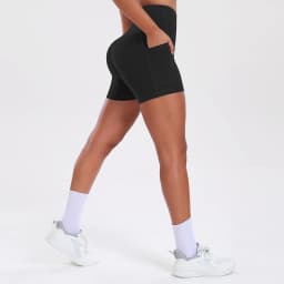 Women Shorts with Pockets Tummy Control Butt Lifting Cycling Tights Stretchy Slim Gym Sports Shorts Summer Casual Wear