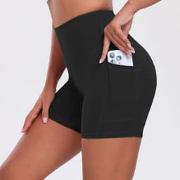 Women Shorts with Pockets Tummy Control Butt Lifting Cycling Tights Stretchy Slim Gym Sports Shorts Summer Casual Wear