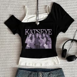 Katseye cropped top shoujo gothic funny graphic clearance sales 2000s tshirt kawaii cute meme baddie streetwear