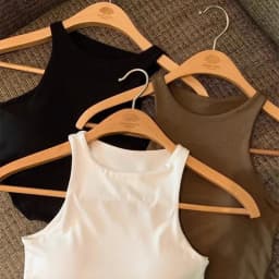 Women's U Sports Bra with Cups Summer Yoga Tank Top Padded Running Crop Top Gym Fitness Workout Vest Activewear