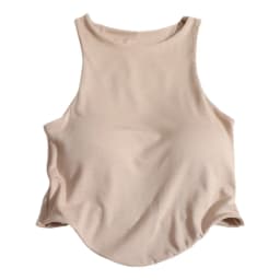 Women's U Sports Bra with Cups Summer Yoga Tank Top Padded Running Crop Top Gym Fitness Workout Vest Activewear