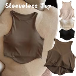 Women's U Sports Bra with Cups Summer Yoga Tank Top Padded Running Crop Top Gym Fitness Workout Vest Activewear