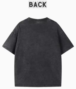 A Double-sided "NEVERMIND Lunar Phase Changes" Retro-style Printed Vintage Washed Distressed Crew Neck T-shirt
