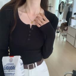 Autumn Winter Button V Neck T-shirt Women Basic Slim Pullover Women T-shirt Pullovers Knit Soft Warm Tops 
