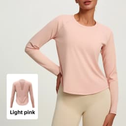 2026 Spring Summer New Women's Yoga Top Loose Mesh Breathable Sports Long Sleeve T-shirt Basic Solid Color Top Riding Clothes