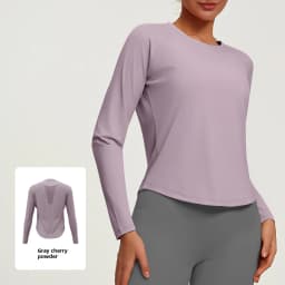 2026 Spring Summer New Women's Yoga Top Loose Mesh Breathable Sports Long Sleeve T-shirt Basic Solid Color Top Riding Clothes
