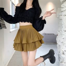 Japanese Y2k Cute Ruffled Plaid Skirt Gothic Punk Rock Subculture Cake Skirts Japanese Preppy Style Casual New Women Mini Skirts