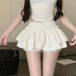 Japanese Y2k Cute Ruffled Plaid Skirt Gothic Punk Rock Subculture Cake Skirts Japanese Preppy Style Casual New Women Mini Skirts