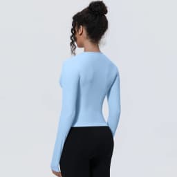 Woman's Yoga Long Sleeved Gym Sports Running Top Slim Breathable Soild Color Fitness Top Running Shirts Gym Top Yoga Sport Top