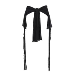 Jeans Pants Decor Irregular Jazz Dance Scarf See Through Harajuku Y2K Belt Streetwear High Waist Hip-hop Scarf