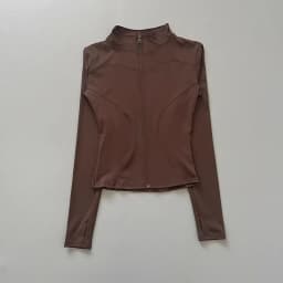 Women's Workout Jacket Stretch Fitted Zip Front Long Sleeve Running Yoga Slimming Waist-Cinching Stand Collar Quick-Dry Sportswe