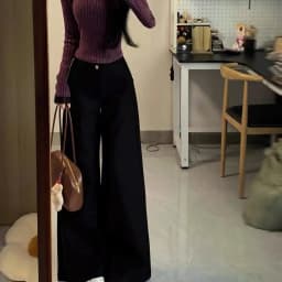New Women's Autumn and Spring Casual Fitted Slim Regular-Shoulder Lace Spliced Long-Sleeve T-Shirt