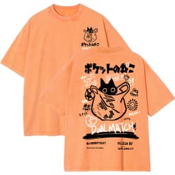 Women Cartoon T-Shirts Vintage Summer Harajuku Kawaii Cat Printed Short Sleeve Tees Couple Streetwear Loose Clothes Cotton Tops