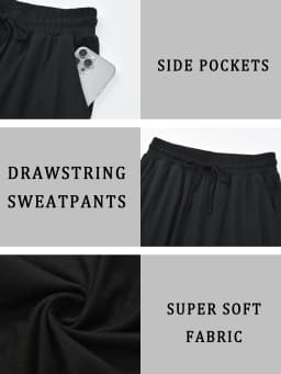 Women's Capri Yoga Pants Loose Soft Drawstring Workout Sweatpants Causal Lounge Pants with Pockets
