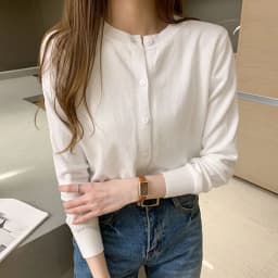 Rimocy Knitted Cardigan Jacket Women 2025 Spring Autumn Round Neck Casual Cardigans Woman Solid Color Slim Korean Jumpers Female