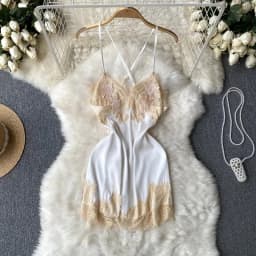 Women's Sexy Mini Dress Lingerie Cosplay Maid Cute Bowknot Lace Hotsweet Casual Dresses Party Club Costume Camisole Mini Dresses