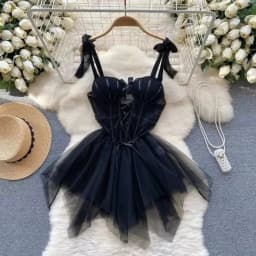 Women's Sexy Mini Dress Lingerie Cosplay Maid Cute Bowknot Lace Hotsweet Casual Dresses Party Club Costume Camisole Mini Dresses
