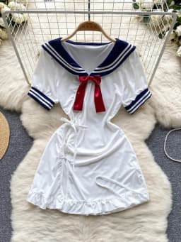 Women's Sexy Mini Dress Lingerie Cosplay Maid Cute Bowknot Lace Hotsweet Casual Dresses Party Club Costume Camisole Mini Dresses