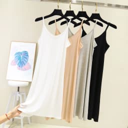 Spring Summer 2026 Woman Tank Dress Casual Modal Sexy Camisole Elastic Female Home Beach Dresses O-Neck Camis Sexy Dress